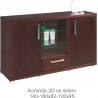 Komoda z drewna litego Nemi ze szkłem 1S 140