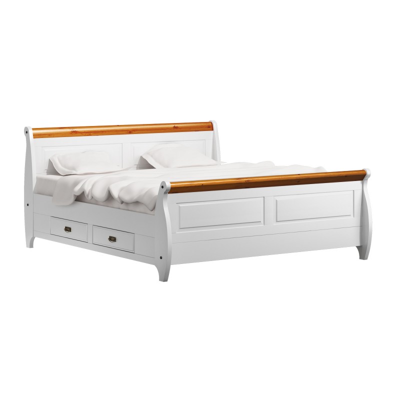 Nimes Bett aus Holz 140, 160, 180