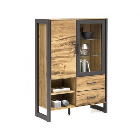 Eichenfurnier Vitrine Jeanne 72