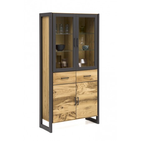 Eichenfurnier Vitrine Jeanne 73