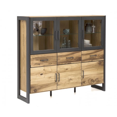 Eichenfurnier Vitrine Jeanne 75
