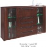 Komoda z drewna litego Nemi wysoka 180 4S z barkiem