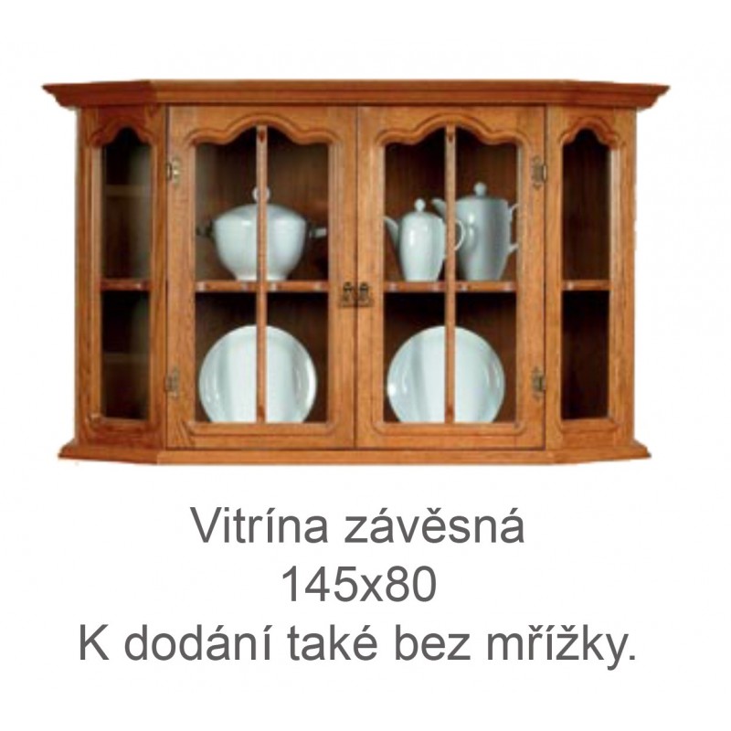 Rustykalna witryna wisząca z drewna litego Kinga