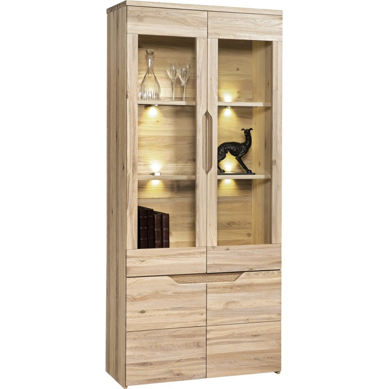Witrynka z drewna litego Selene 1047
