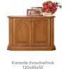 KING RUSTIKAL Zwei-Drühr-Kommode aus Holz
