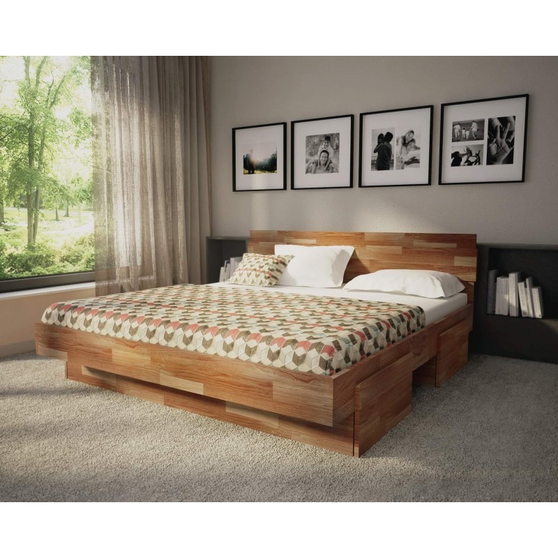 Łóżko z drewna litego Toledo