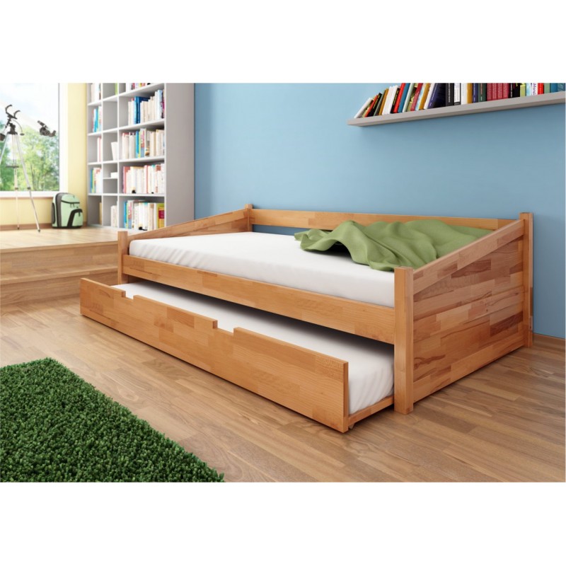 Łóżko z drewna litego Anna buk 90x200