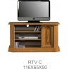 Rustykalna szafka RTV C Kinga z drewna litego