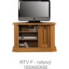 Rustykalna szafka RTV F Kinga z drewna litego