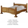 Kings rustikale Bett aus Holz (Matratz 180x200)