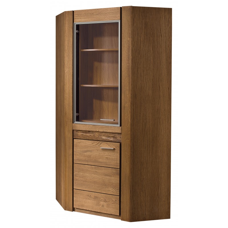 Massivholz Vitrine Velvet 16 (Ecke)