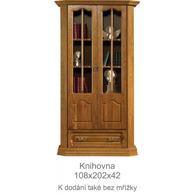Rustykalna biblioteka z drewna litego Kinga