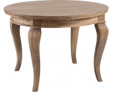 Rustykalny stół z drewna litego Atelie 72 okrągły (rozkładany)
